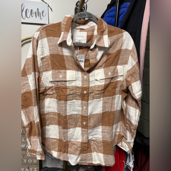American eagle Tops - American eagle flannel S